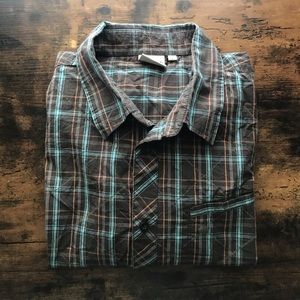 Vans Men’s Short Sleeve Plaid Button Down